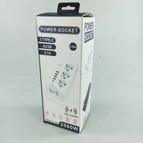 Taffware Stop Kontak USB Type C EU Plug Wireless Charging 2500W - QL-1080U