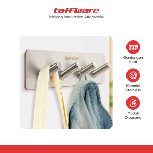 TaffHOME Gantungan Dinding Kapstok Hook Hanger 4 Hanger - MT30