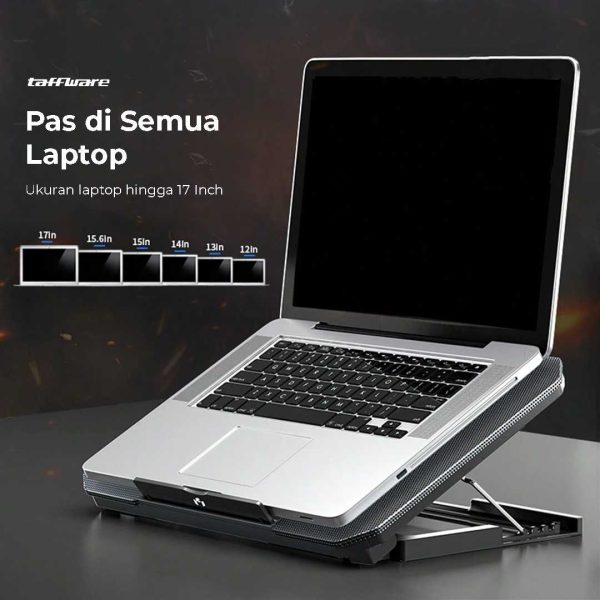 Taffware Cooling Pad Laptop 2 Fan Rapid Speed with USB Port - Q100