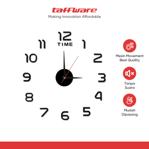 TaffHOME Jam Dinding DIY Wall Clock Model Simple 30cm - DIY-201