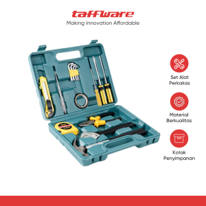 Taffware Alat Set Perkakas Palu Tang Obeng Kunci Pas 15 in 1 - YL-8016