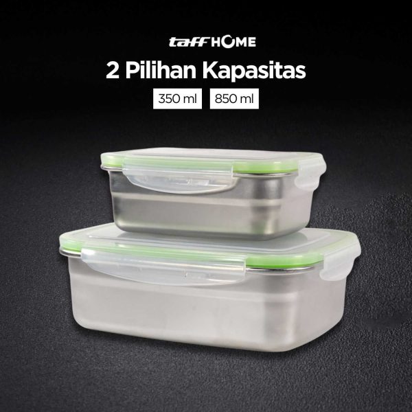 TaffHOME Kotak Makan Anti Tumpah Lunch Box Stainless Steel 304 - KT046