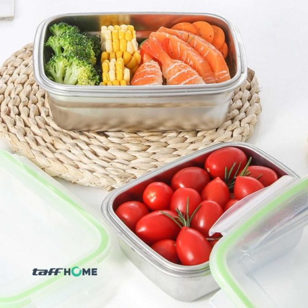 TaffHOME Kotak Makan Anti Tumpah Lunch Box Stainless Steel 304 - KT046