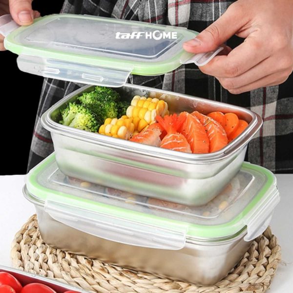 TaffHOME Kotak Makan Anti Tumpah Lunch Box Stainless Steel 304 - KT046