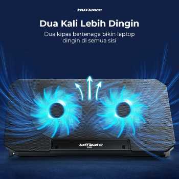taffware-cooling-pad-laptop-kipas-pendingin-usb-2-fan-17-inch-q100 (1) Taffware Cooling Pad Laptop Kipas Pendingin 2 Fan with Knob Speed - Q100