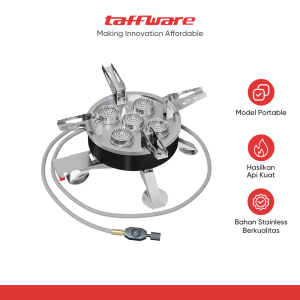 TaffSPORT Kompor Gas Portable Lipat 5 Burner Ultralight Camping Stove - WS542