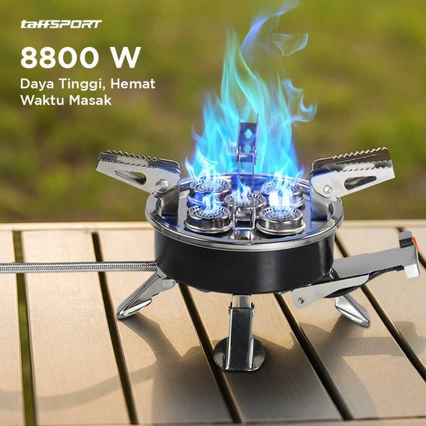 TaffSPORT Kompor Gas Portable Lipat 5 Burner Ultralight Camping Stove - WS542