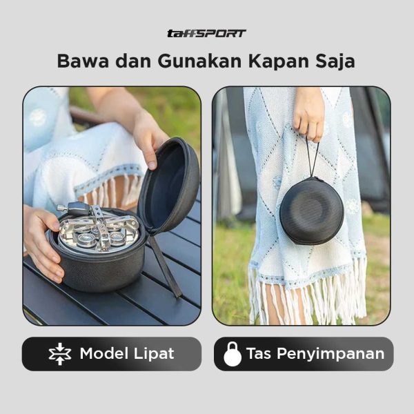 TaffSPORT Kompor Gas Portable Lipat 5 Burner Ultralight Camping Stove - WS542