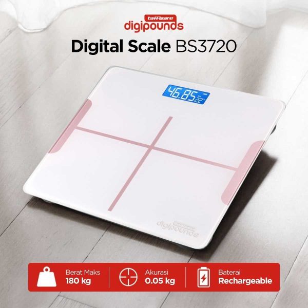 Taffware Digipounds Timbangan Badan Digital Scale 180kg - BS3720