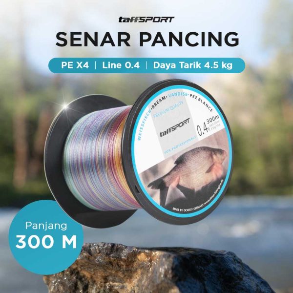 TaffSPORT Senar Tali Pancing 4 Braided Fishing Line Strong PE 300M - DM3