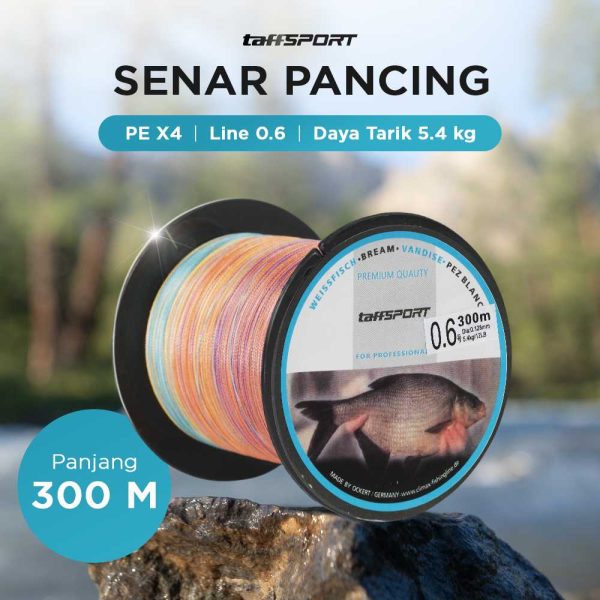 TaffSPORT Senar Tali Pancing 4 Braided Fishing Line Strong PE 300M - DM3