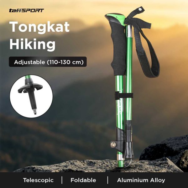 TaffSPORT Tongkat Hiking Trekking Pole 5 Section 130cm Foldable 36cm - TF13