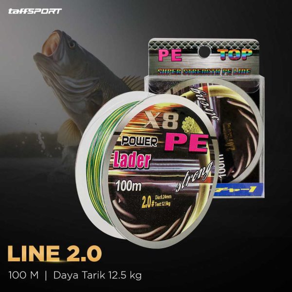 TaffSPORT Senar Tali Pancing PE Braided Fishing Line 100M - X8