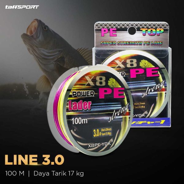 TaffSPORT Senar Tali Pancing PE Braided Fishing Line 100M - X8