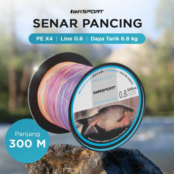 TaffSPORT Senar Tali Pancing 4 Braided Fishing Line Strong PE 300M - DM3