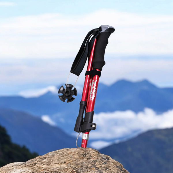 TaffSPORT Tongkat Hiking Trekking Pole 5 Section 130cm Foldable 36cm - TF13
