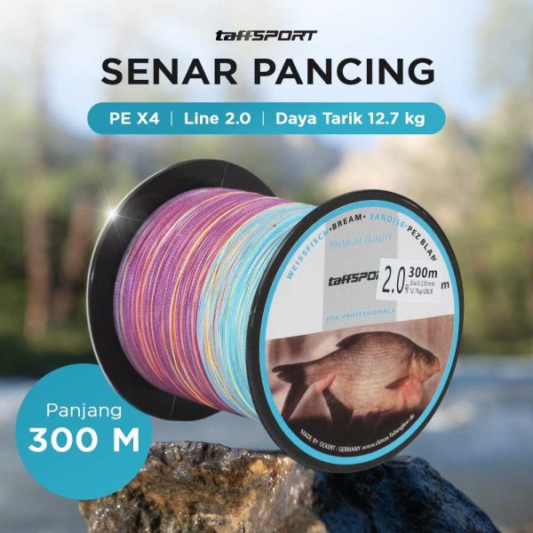 TaffSPORT Senar Tali Pancing 4 Braided Fishing Line Strong PE 300M - DM3