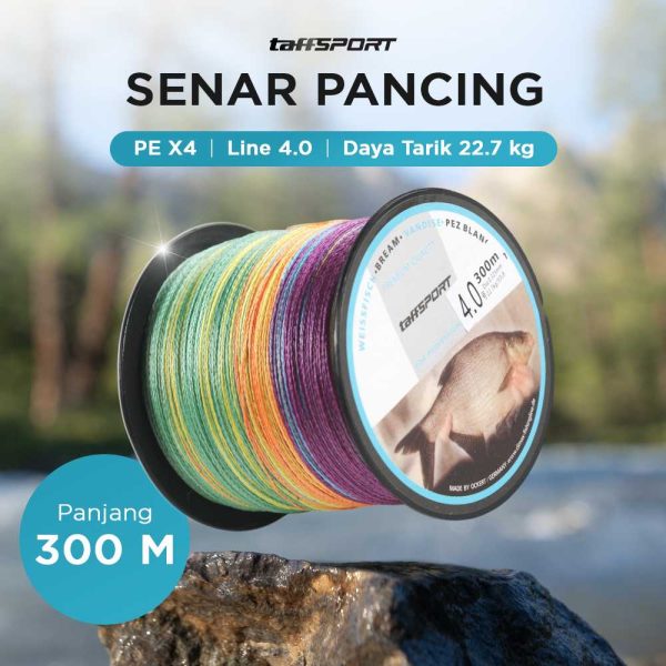 TaffSPORT Senar Tali Pancing 4 Braided Fishing Line Strong PE 300M - DM3