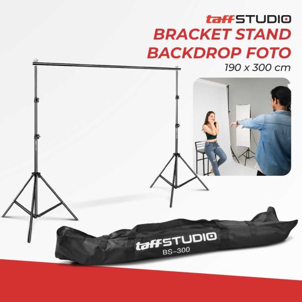 TaffSTUDIO Bracket Stand 3M untuk Backdrop Foto Studio - BS-300