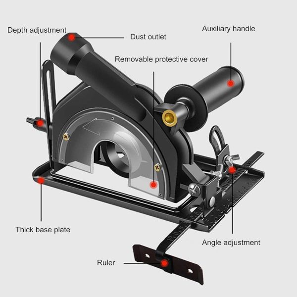 Taffware Stand Gerinda Tangan Adjustable 45 Bevel Saw 100-125mm - DH22