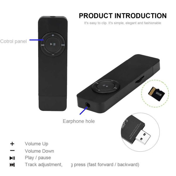TaffSTUDIO MP3 Player Portable Mini USB 2.0 - IRS9