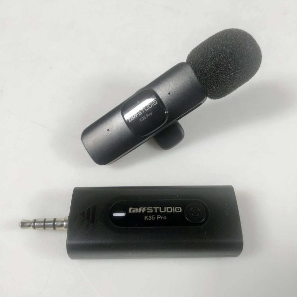 TaffSTUDIO Clip On Mic Wireless Vlogging Singing 3.5mm - K35 Pro