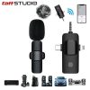 TaffSTUDIO UHF Wireless Lavalier Microphone Vlogger Live 3.5mm 3in1 - K15