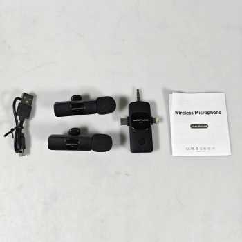 TaffSTUDIO UHF Wireless Lavalier Microphone Vlogger Live 3.5mm 3in1 - K15
