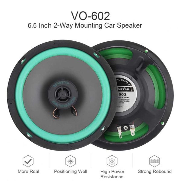 TaffSTUDIO Roadstar Speaker Subwoofer Mobil HiFi 6.5 Inch 160W 1 PCS - VO-602