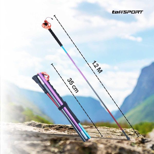 TaffSPORT Tongkat Hiking Lipat Trekking Pole Aluminium Alloy 1.2M - 7075