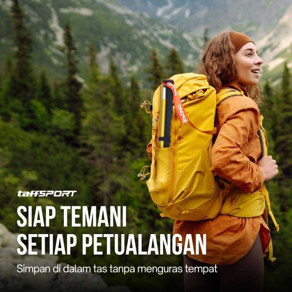 TaffSPORT Tongkat Hiking Lipat Trekking Pole Aluminium Alloy 7075 1.2M - 7075