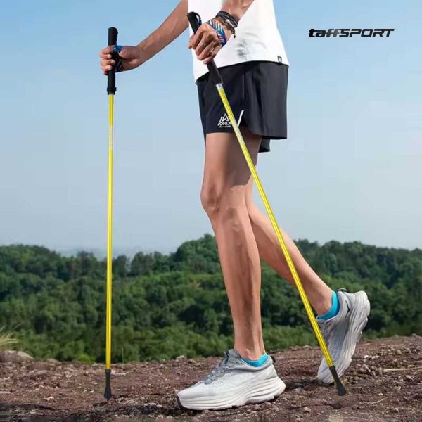 TaffSPORT Tongkat Hiking Lipat Trekking Pole Aluminium Alloy 7075 1.2M - 7075