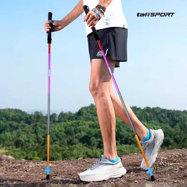 TaffSPORT Tongkat Hiking Lipat Trekking Pole Aluminium Alloy 1.2 M - 7075
