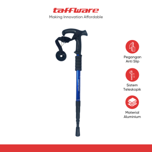 TaffSPORT Tongkat Hiking Trekking Pole Curved Telescopic 4 Section - X-100