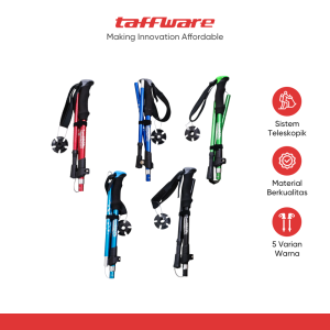 TaffSPORT Tongkat Hiking Trekking Pole 5 Section 130cm Foldable 36cm - TF13