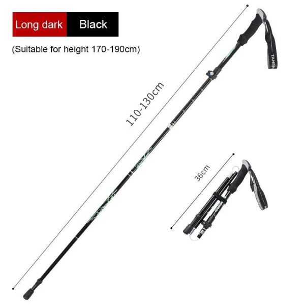 TaffSPORT Tongkat Hiking Trekking Pole 5 Section 130cm Foldable 36cm - TF13