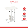 TaffHOME Meja Rak Laptop Adjustable Portable Desk with 2 Racks - ND03 - White