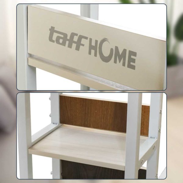 TaffHOME Meja Rak Laptop Adjustable Portable Desk with 2 Racks - ND03 - White