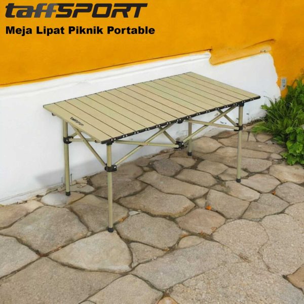 TaffSPORT Meja Lipat Piknik Portable Foldable Camping Table with Bag - AF59