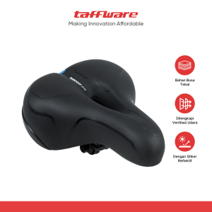 TaffSPORT Sadel Sepeda Bike Saddle Leather Model Absorber Ball - ZF10