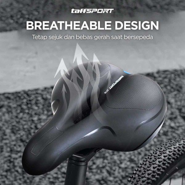 TaffSPORT Sadel Sepeda Bike Saddle Leather Model Absorber Ball - ZF10