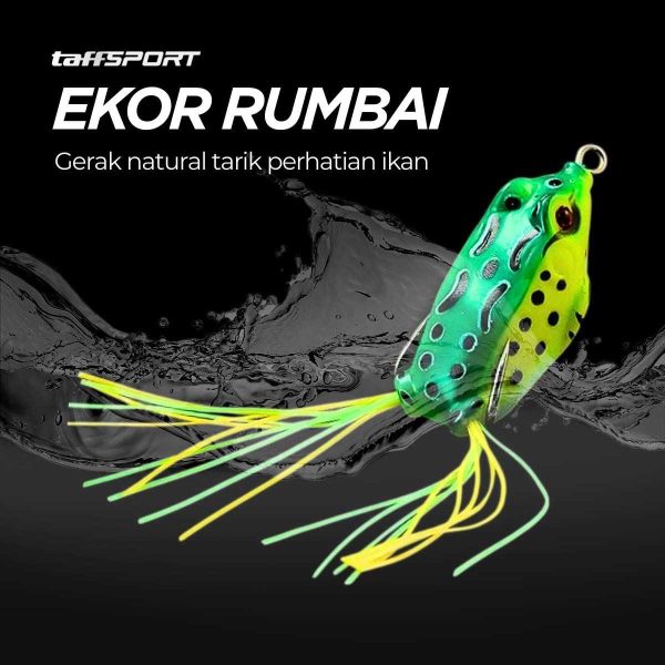 TaffSPORT Umpan Pancing Kodok Silikon Frog Lure Soft Tube Bait - UMK01