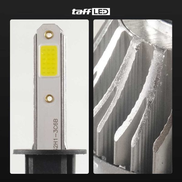 TaffLED Lampu Depan Mobil LED COB Headlamp 8000 Lumens IP65 Cool White - S2
