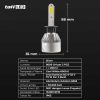 TaffLED Lampu Depan Mobil LED COB Headlamp 8000 Lumens IP65 Cool White - S2
