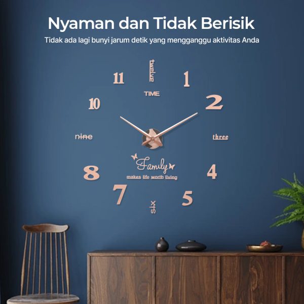 TaffHOME Jam Dinding Besar DIY Giant Wall Clock 100cm - JM-01