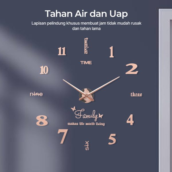 TaffHOME Jam Dinding Besar DIY Giant Wall Clock 100cm - JM-01