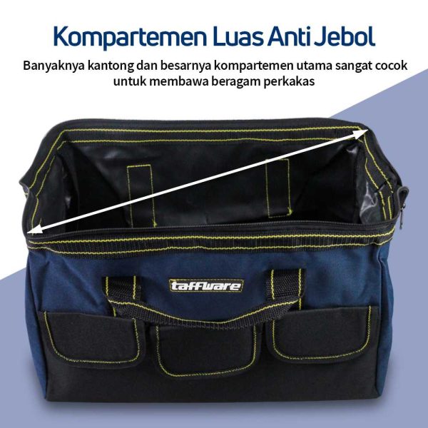 Tas Perkakas Taffware Storage Tool Bag Waterproof - Blue