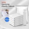 TaffPACK Kantong Plastik Vakum Pakaian Multisize 8 PCS with Hand Pump - WH021