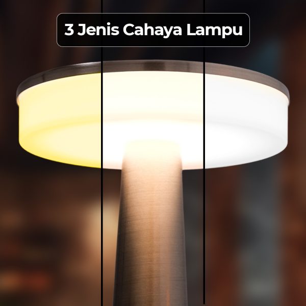 TaffLED Lampu Meja Hias Touch LED USB Rechargeable Tri Color 1W - BRF5