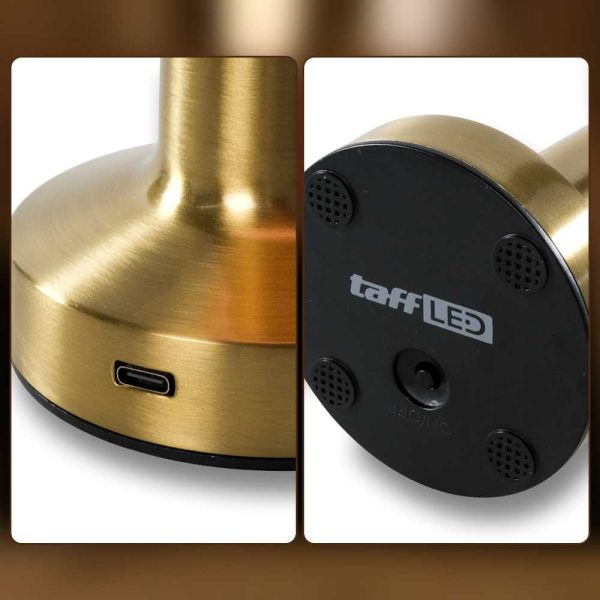 TaffLED Lampu Meja Hias Touch LED USB Rechargeable Tri Color 1200mAh - CF-12